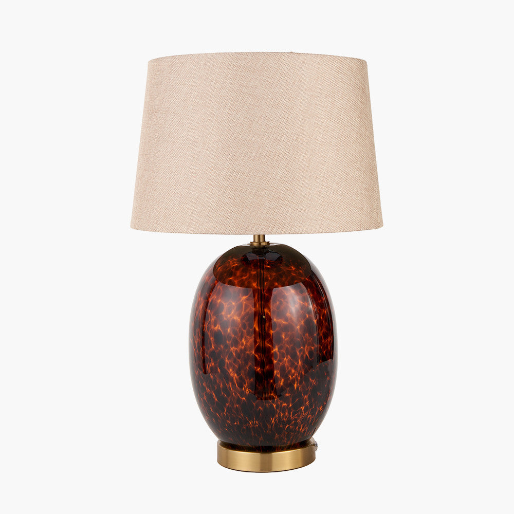 Lucien Red Tortoiseshell Glass Table Lamp Tall